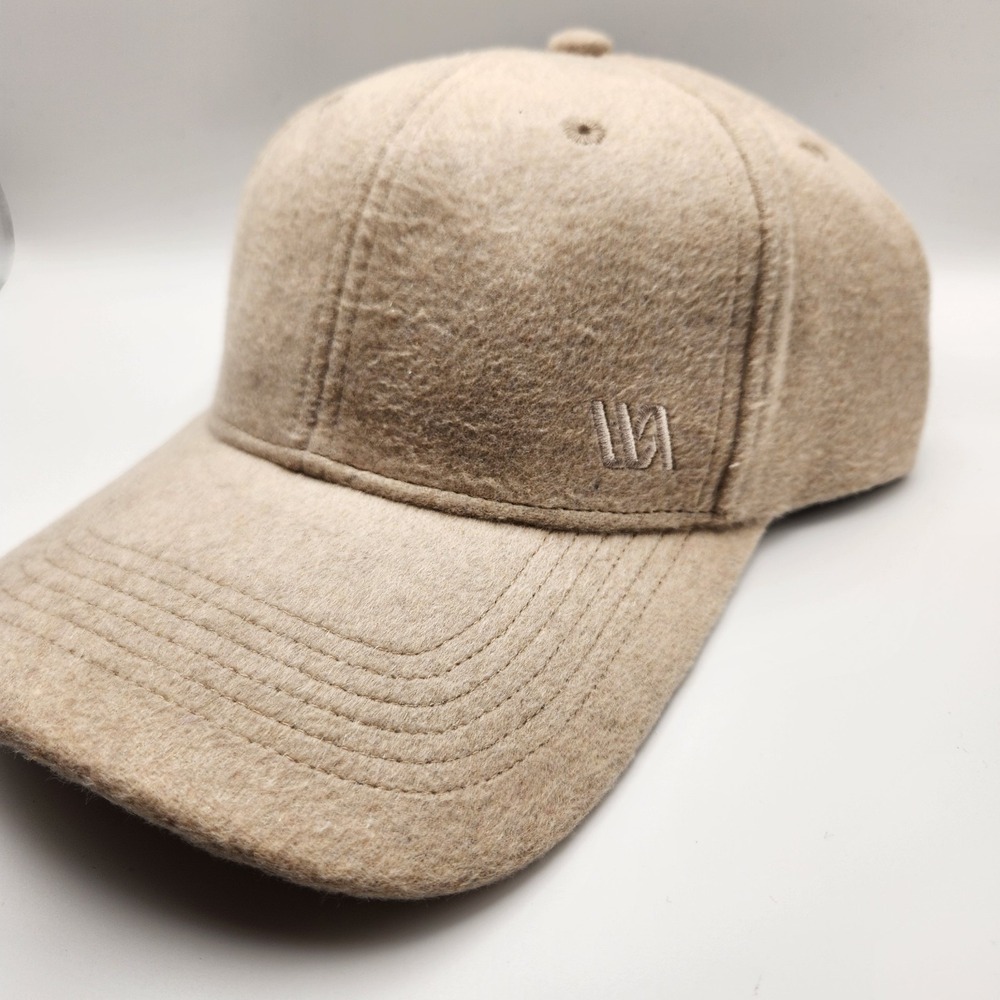 VRST Mens Flannel Strapback Light Sand Heather Hat NWT